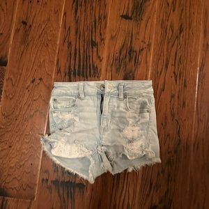 American eagle 00, light grey denim shorts